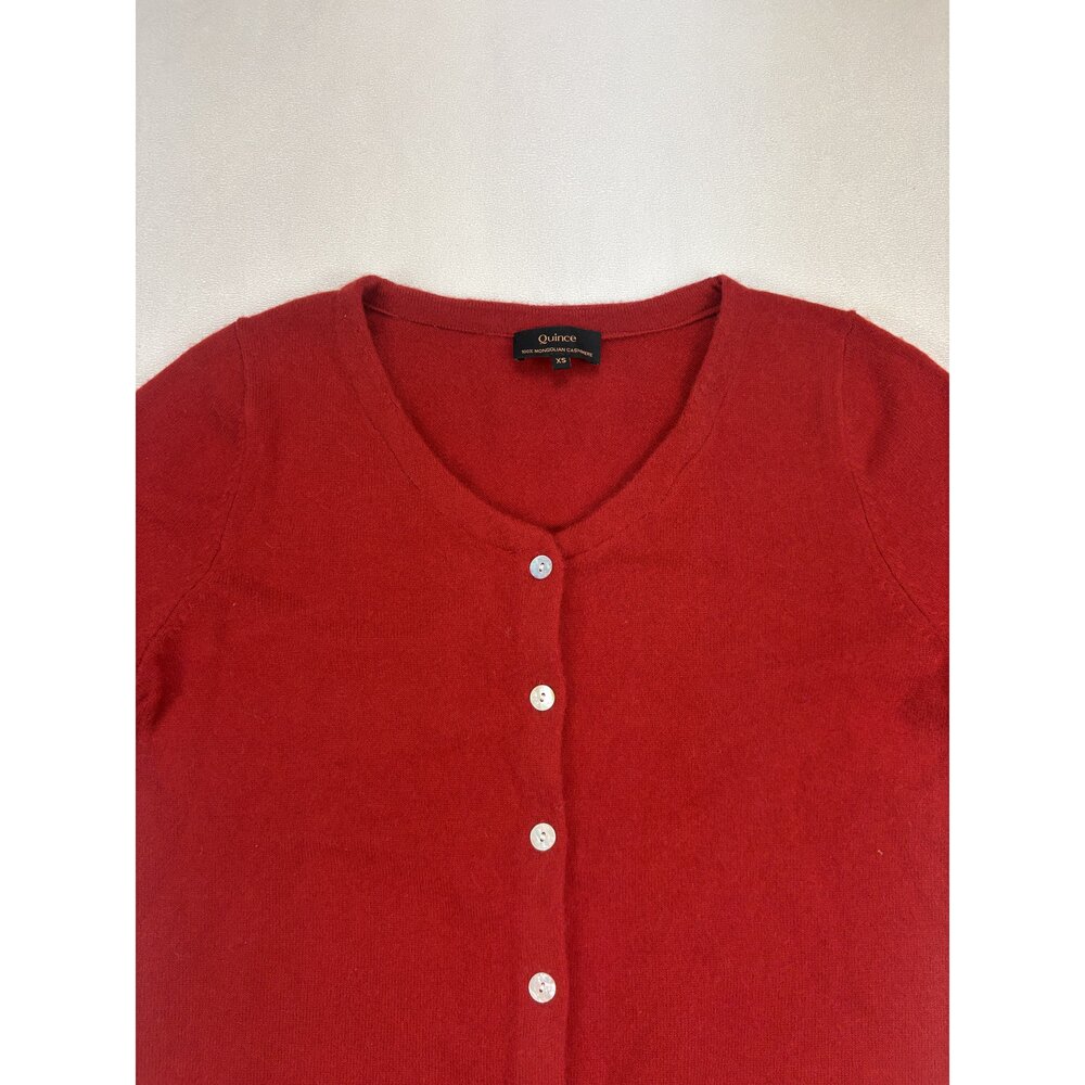 Quince 100% Cashmere V-Neck Button Cardigan Sweater XS - Picture 5 of 9